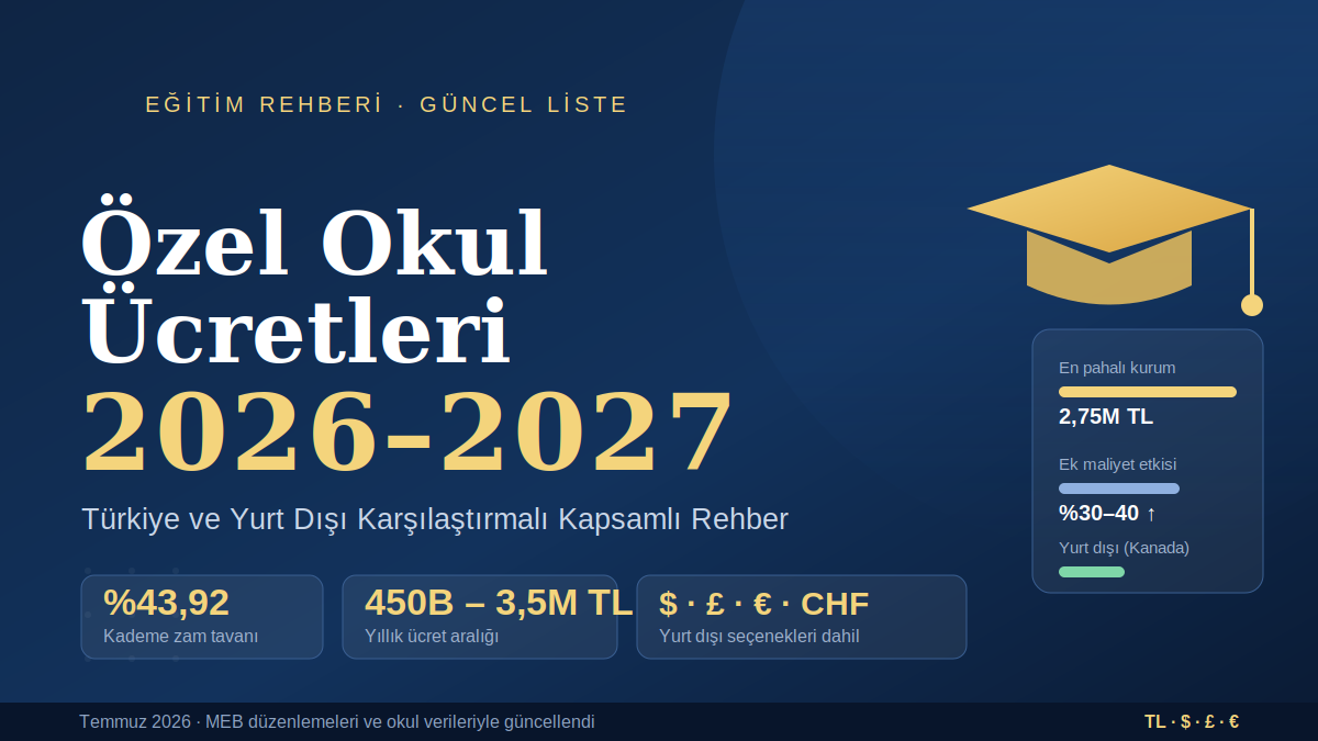 Özel Okul Ücretleri 2026-2027: Güncel Fiyatlar ve Rehber